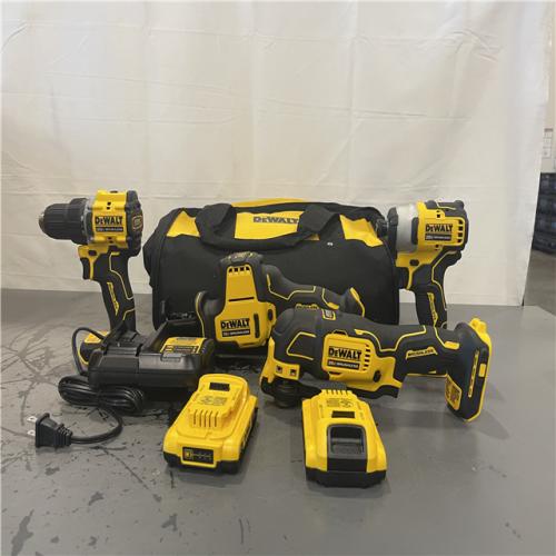 AS-IS- DEWALT 4 TOOL COMBO KIT W/ (2) BATTERY & CHARGER