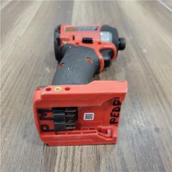 AS-IS Milwaukee 18V Lithium-Ion Brushless Cordless 1/4   Hex Impact Driver Bare Tool  Red