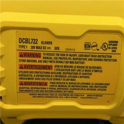 AS-IS DEWALT 20V MAX* XR Brushless Cordless Handheld Blower Kit