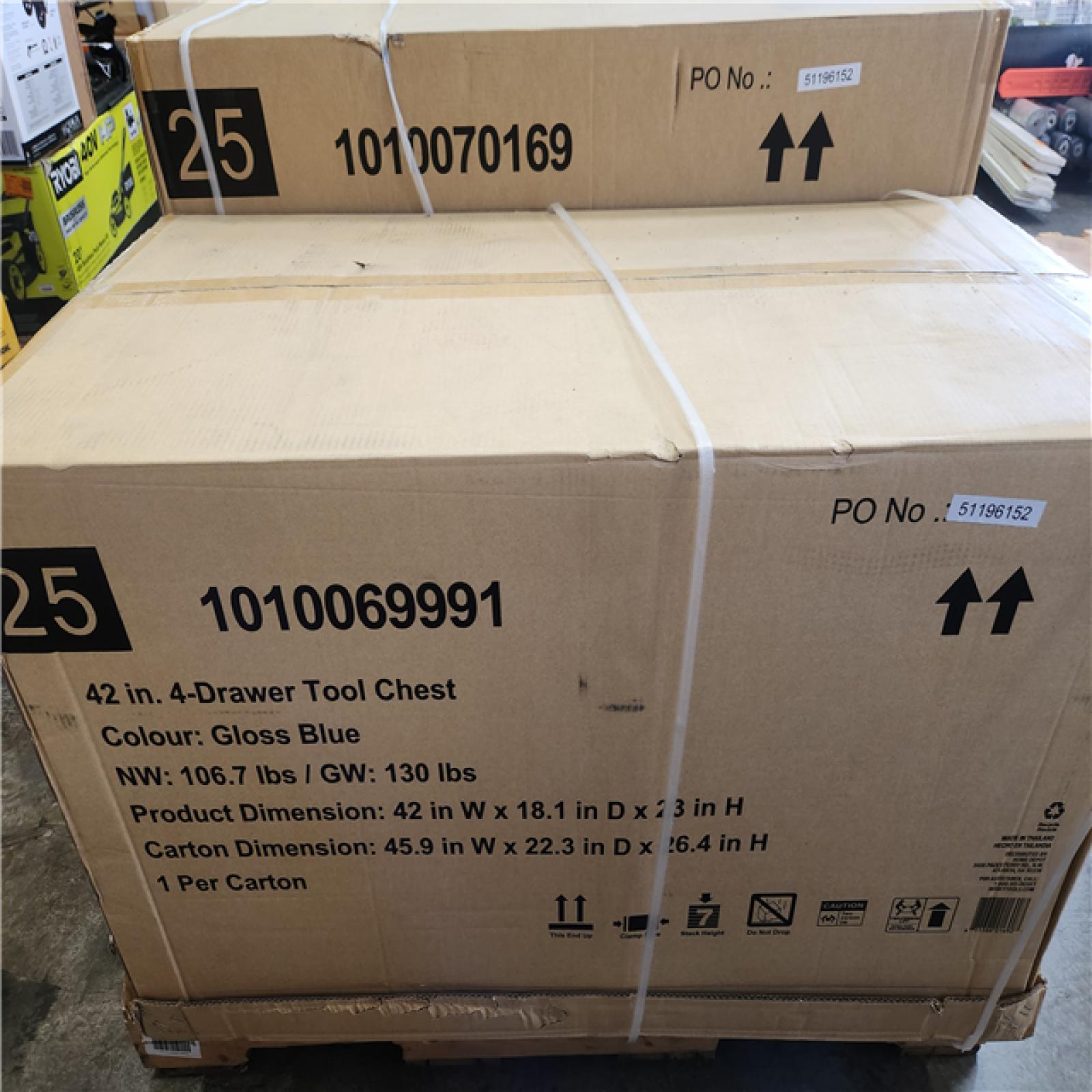 Phoenix NEW Husky Standard Duty 42 in. x 18 in. D 12-Drawer Blue Rolling Tool Chest Combo (SEALED)