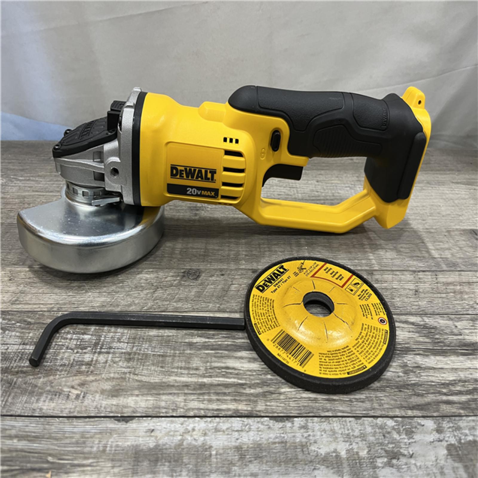 AS-IS DEWALT 20V MAX Cordless 4.5 in. - 5 in. Angle Grinder (Tool Only)