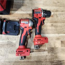 HOUSTON LOCATION - AS - IS Milwaukee 2 Tool Combo Kit W/ (2) Battery & Charger