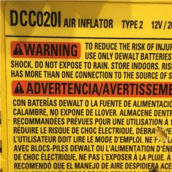 AS-IS DEWALT 20V MAX Cordless Electric Portable Inflator (Tool Only)