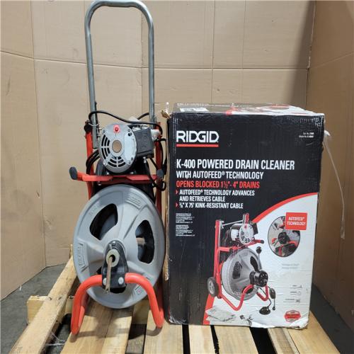 CALIFORNIA AS-IS K-400 POWERED DRAIN CLEANER WITH AUTOFEED TECHNOLOGY
