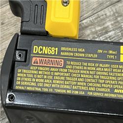 AS-IS DEWALT Cordless 18-Gauge Narrow Crown Stapler (Tool Only)