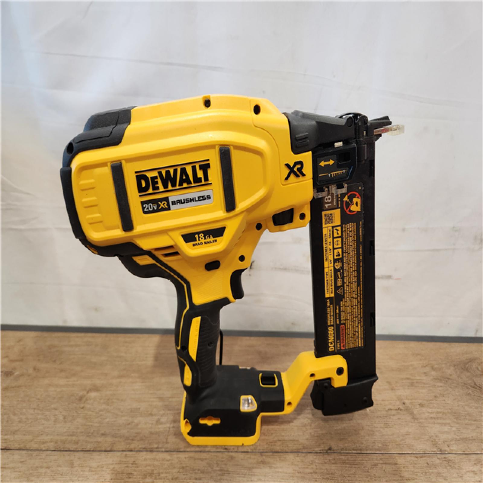 AS-IS- DEWALT 20V MAX XR Lithium-Ion Electric Cordless 18-Gauge Brad Nailer (Tool Only)