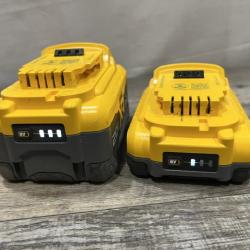 AS-IS DEWALT 20V XR Lithium-Ion Starter Pack with 8.0 Ah and 4.0 Ah Battery Packs and Charger