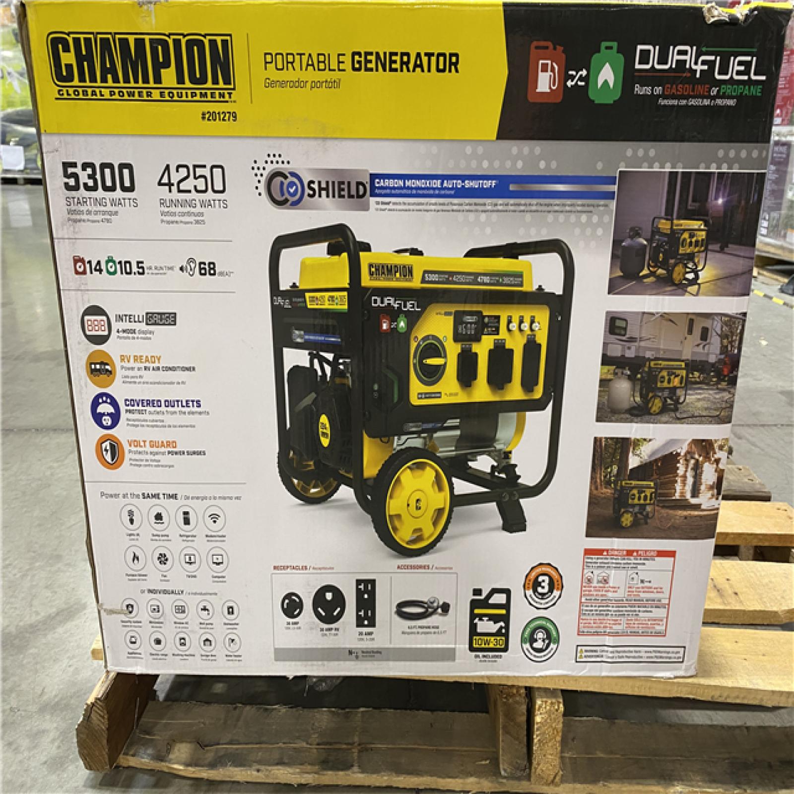 Dallas Location - As-Is Champion Power Equipment 5300/4250-Watt Gasoline Portable Generator