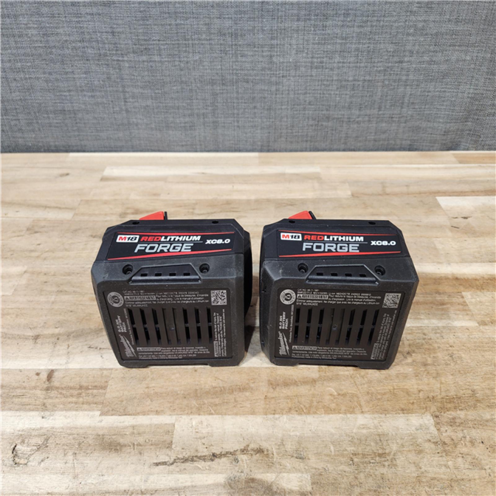 HOUSTON LOCATION - AS-IS MILWAUKEE FORGE BATTERY PACK QTY - 2