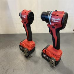 AS-IS - Milwaukee M18 18V Lithium-Ion Brushless Cordless Compact Drill/Impact Combo Kit