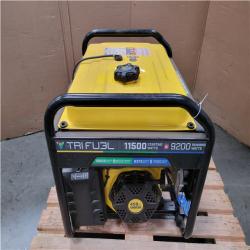 CALIFORNIA AS-IS CHAMPION 11 500/9 200-WATT ELETRIC START TRI-FUEL PORTABLE GENERATOR