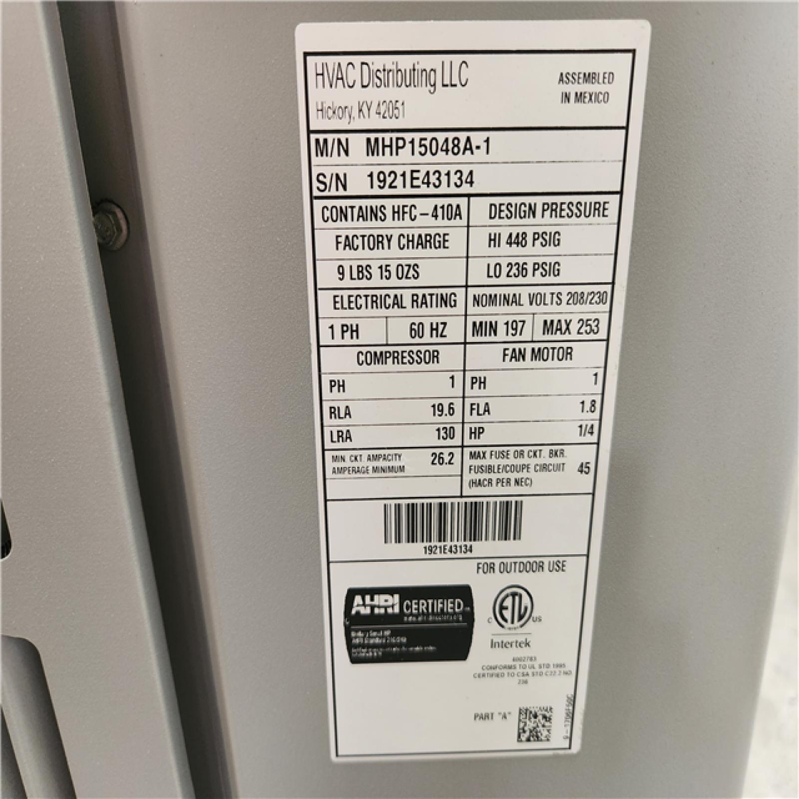 Phoenix Location NEW HVAC 4 Ton 15 SEER MrCool Signature Central Heat Pump Condenser