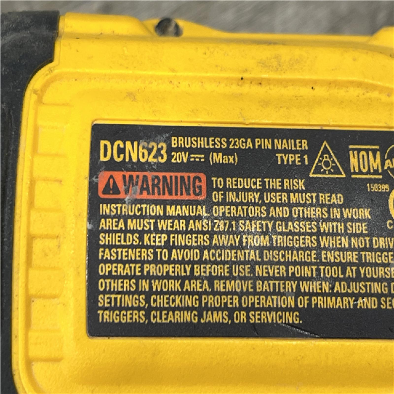 AS-IS DEWALT ATOMIC 20V MAX Lithium Ion Cordless 23 Gauge Pin Nailer (Tool Only)