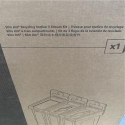 California NEW Rubbermaid Slim Jim Recycling Station 3 Stream Kit
