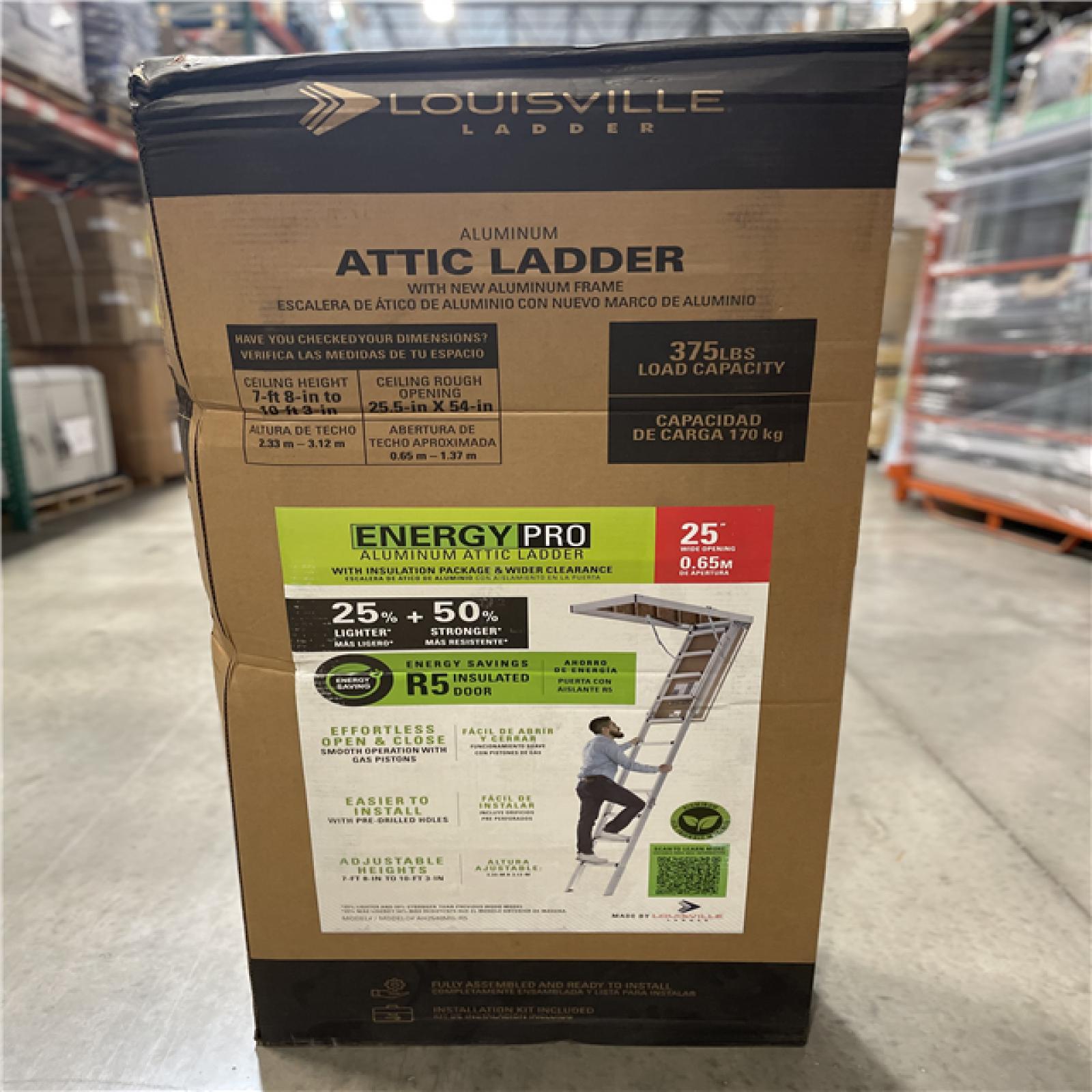 DALLAS LOCATION- AS-IS Louisville Aluminum Attic Ladder