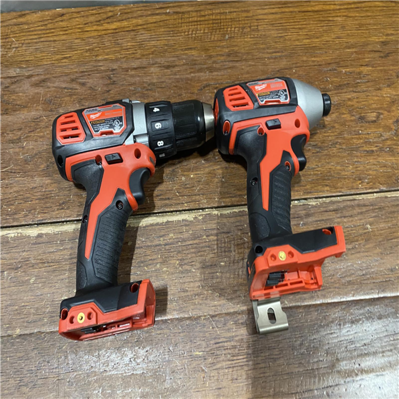 AS-IS Milwaukee M18 18V Cordless Brushed 2 Tool Drill/Driver and Impact Driver Kit