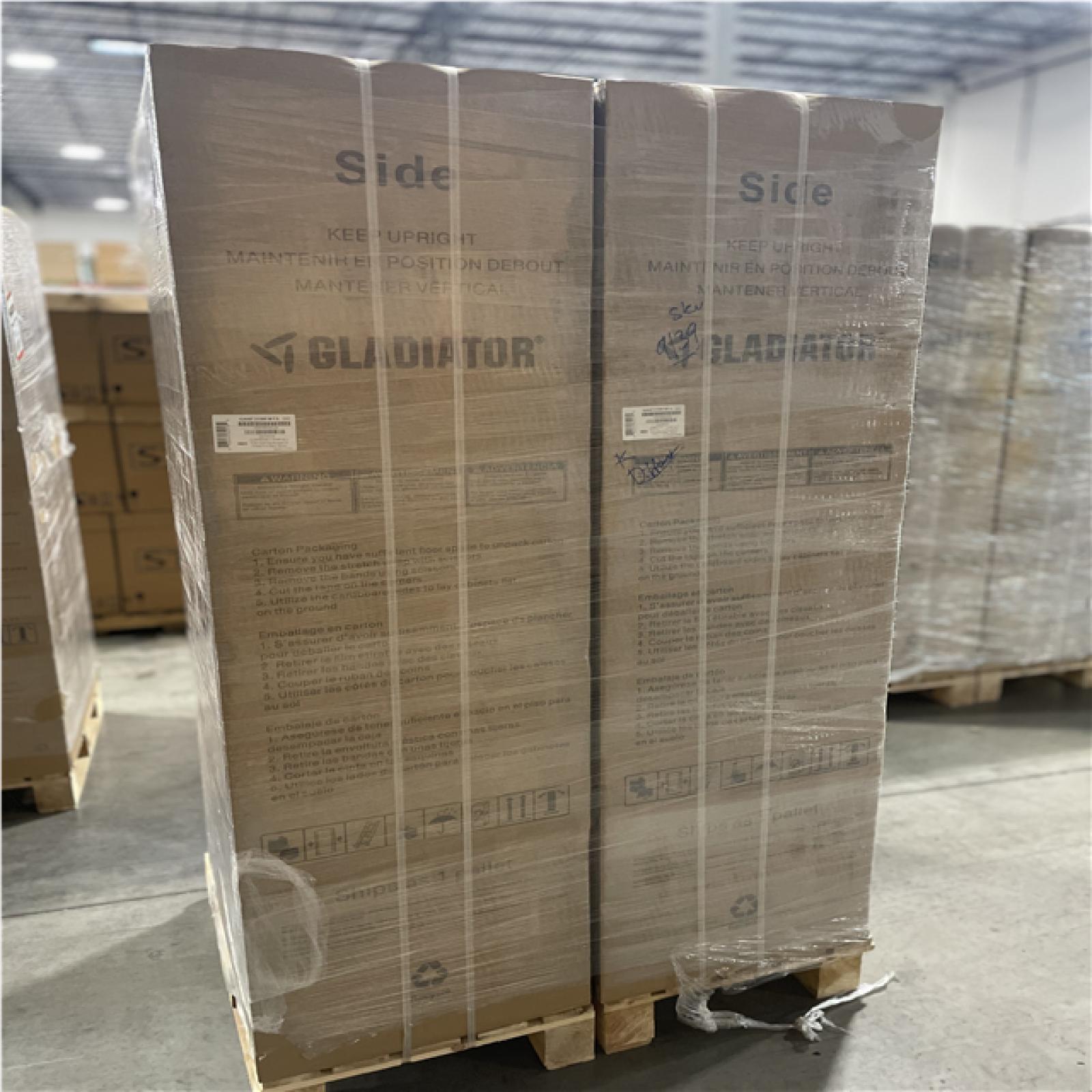 DALLAS LOCATION-Gladiator Flex 78 in W x 75 in H x 19 in D Pre-Assembled 24 Gauge Welded Steel 5-Piece Garage Storage System in Silver Tread (2 SETS)