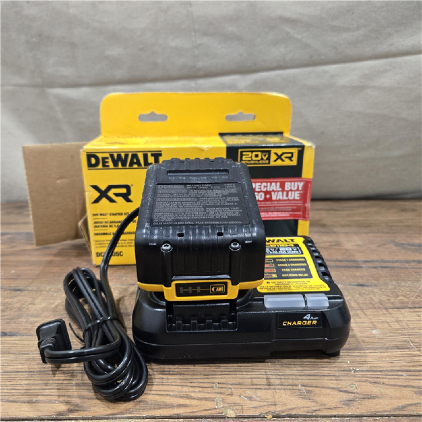 AS-IS DEWALT 20-Volt Maximum XR 5.0 Ah Battery Pack and Charger