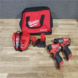 HOUSTON LOCATION - AS - IS Milwaukee FUEL 12-Volt Lithium-Ion Brushless Cordless Hammer Drill and Impact Driver Combo Kit