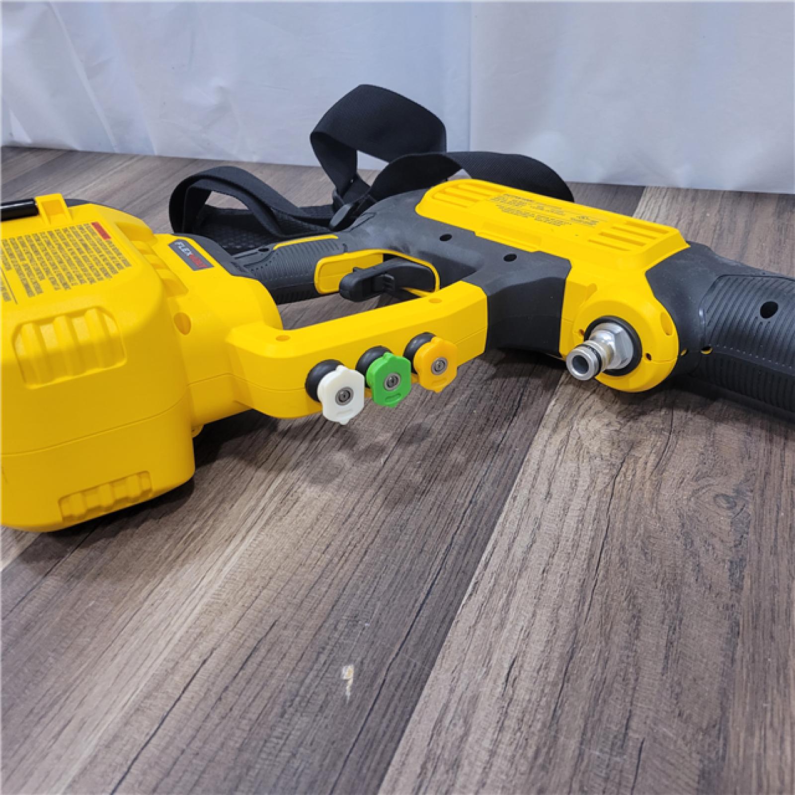 AS-IS DEWALT FLEXVOLT 60V MAX 1000 PSI 1.0 GPM Cold Water Cordless Battery Power Cleaner Kit W/(1) FLEXVOLT 3 Ah Battery and Charger
