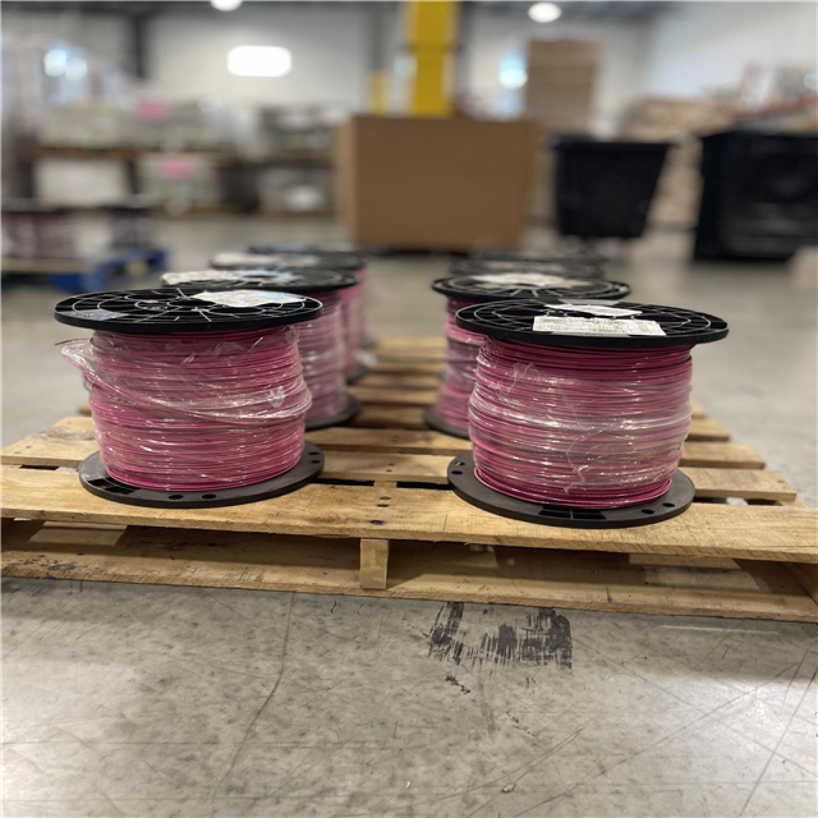DALLAS LOCATION- SOUTHWIRE PINK MIXED WIRE PALLET- (8 SPOOLS)