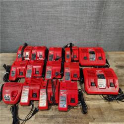 HOUSTON LOCATION - AS-IS MILWAUKEE BATTERY CHARGER PACK QTY - 14