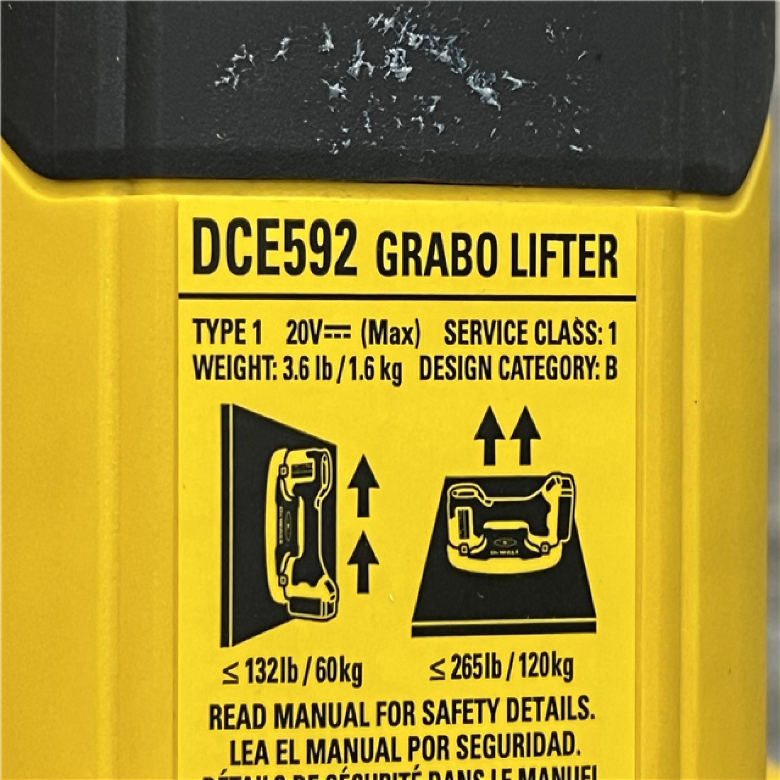 AS-IS DEWALT 20-Volt Max Cordless GRABO Lifter (Tool Only)