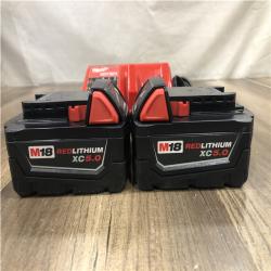 AS-IS Milwaukee 18-Volt Lithium-Ion XC Starter Kit with (2) 5.0Ah Batteries and Charger
