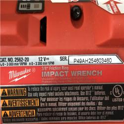 AS-IS Milwaukee FUEL 12V Lithium-Ion Brushless Cordless Stubby 3/8 in. Impact Wrench (Tool-Only)
