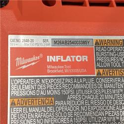 AS-IS Milwaukee 18-Volt Lithium-Ion Cordless Electric Portable Inflator (Tool-Only)