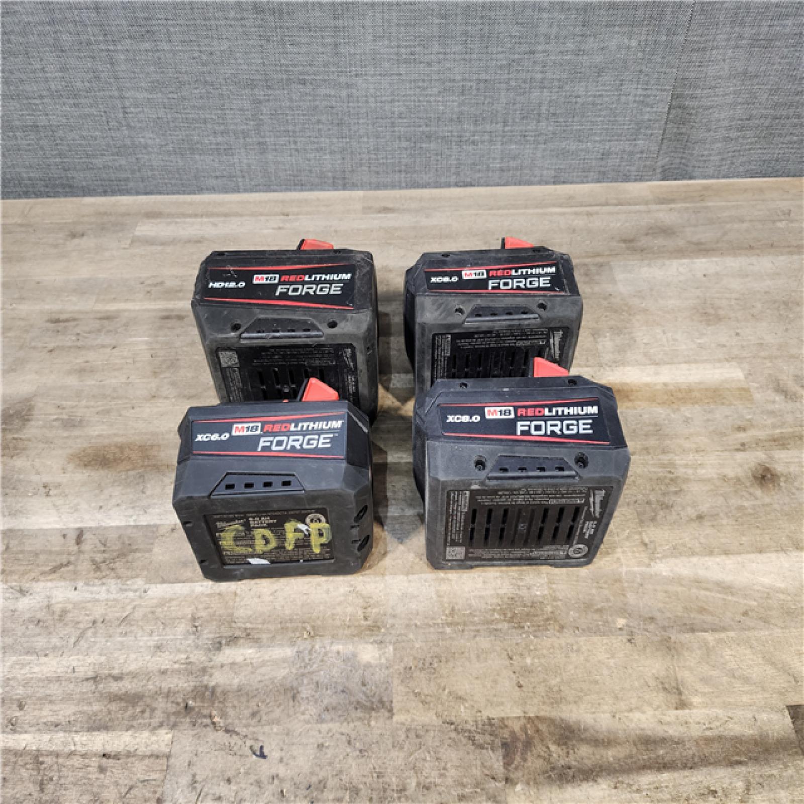 HOUSTON LOCATION - AS-IS MILWAUKEE FORGE BATTERY PACK QTY - 4