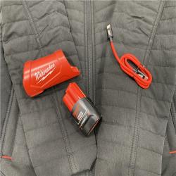 AS-IS Milwaukee Women's Medium 12-Volt Lithium-Ion Cordless AXIS Black Heated Quilted Jacket Kit