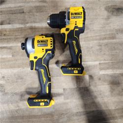 HOUSTON LOCATION - AS-IS Dewalt DCK225D2 20V MAX ATOMIC Brushless Compact Lithium-Ion 1/2 in. Cordless Drill Driver and 1/4 in. Impact Driver Combo Kit with 2 Batteries 2 Ah