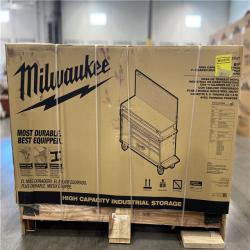 DALLAS LOCATION- AS-IS MILWAUKEE 61 in. W x 22.1 in D 11-Drawer Mobile Workbench Cabinet w/ WoodTop / Pegboard