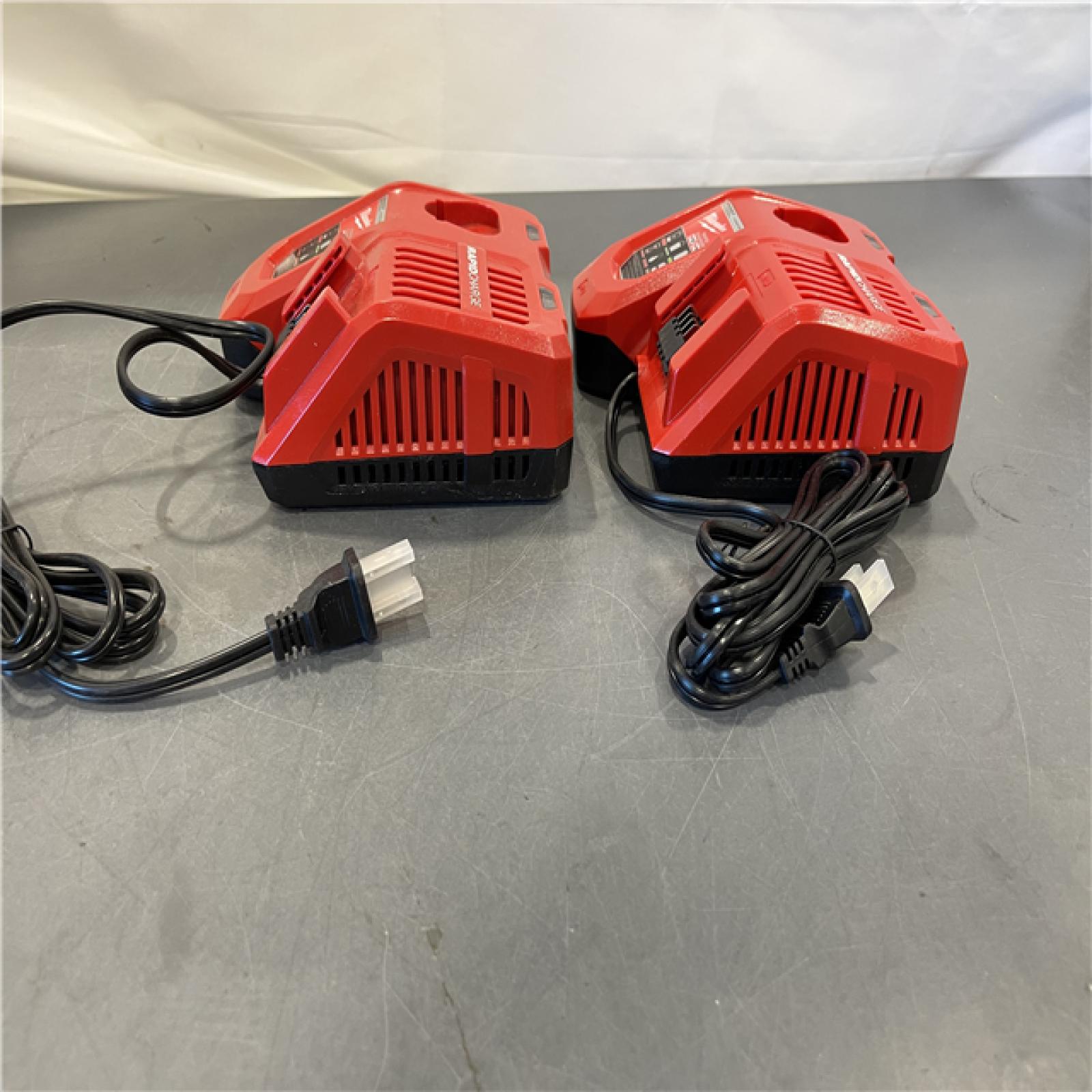 AS-IS - Milwaukee M12 and M18 12-Volt/18-Volt Lithium-Ion Multi-Voltage Rapid Battery Charger (Set of 2)