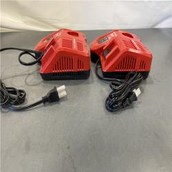 AS-IS - Milwaukee M12 and M18 12-Volt/18-Volt Lithium-Ion Multi-Voltage Rapid Battery Charger (Set of 2)
