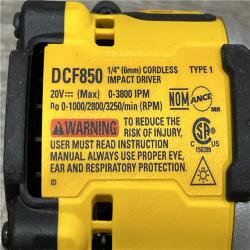 AS-IS DEWALT ATOMIC 20V MAX Lithium-Ion Cordless 1/4 in. Brushless Impact Driver Kit