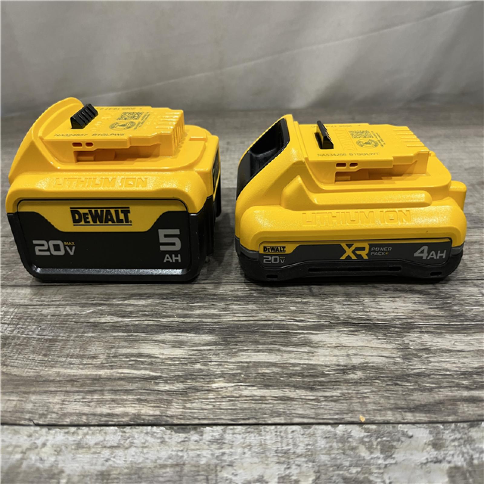 AS-IS DEWALT 20V MAX Lithium-Ion Starter Kit with 4.0 Ah and 5.0 Ah Batteries and Charger