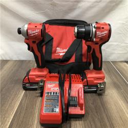 AS-IS Milwaukee 18V Lithium-Ion Brushless Cordless Compact Drill/Impact Combo Kit