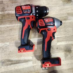 HOUSTON LOCATION - AS-IS Milwaukee 18V Cordless Brushed 2-Tool Drill/Driver and Impact Driver Kit