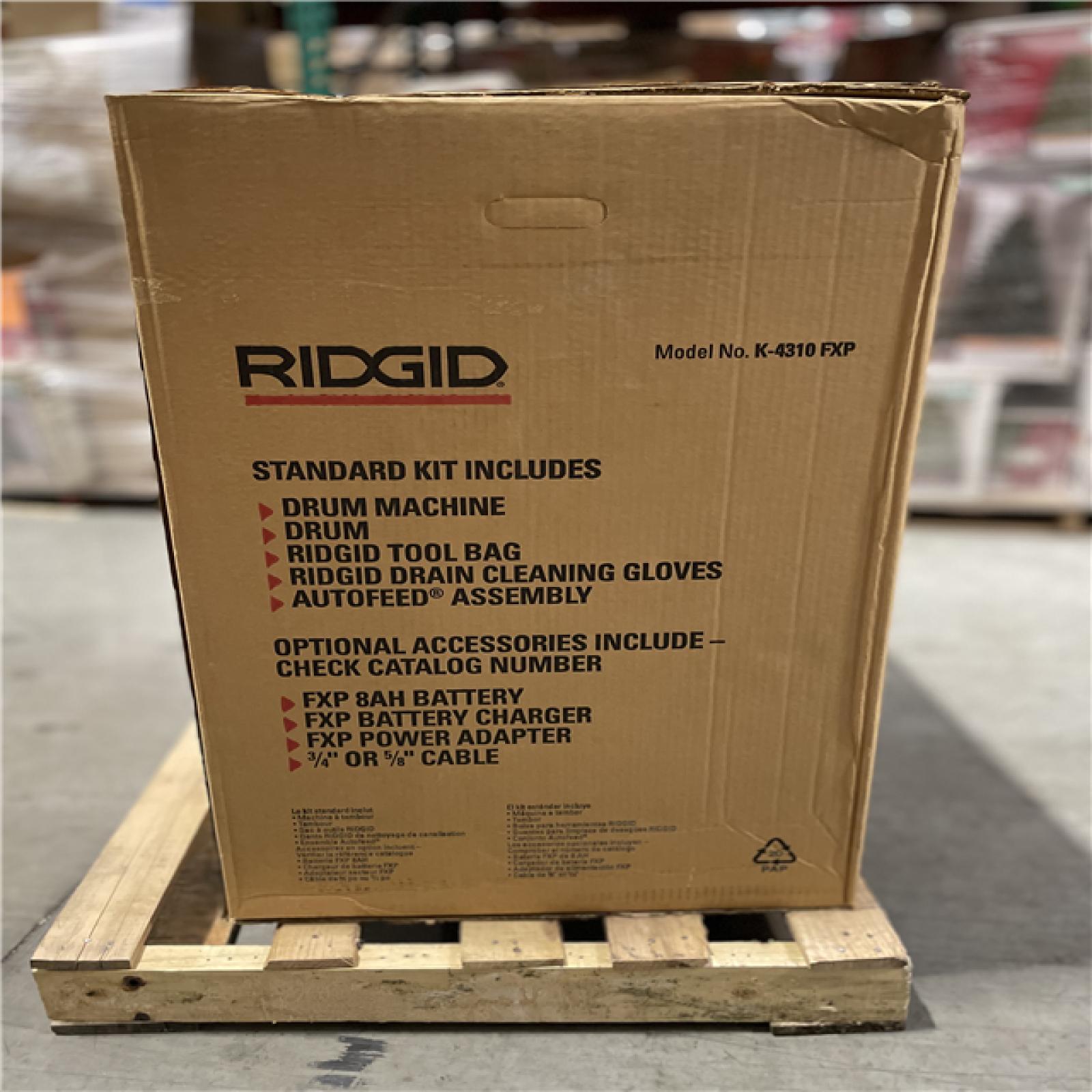 DALLAS LOCATION- AS IS RIDGID K-4310 FXP DRUM MACHINE