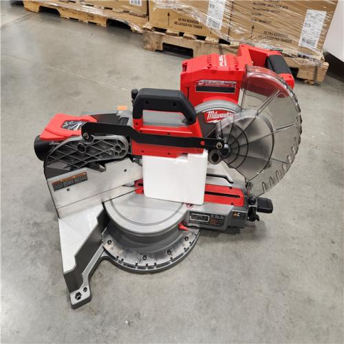 AS-IS  Milwaukee M18 FUEL Cordless Brushless Dual-Bevel Sliding Compound 10 in. Miter Saw Kit