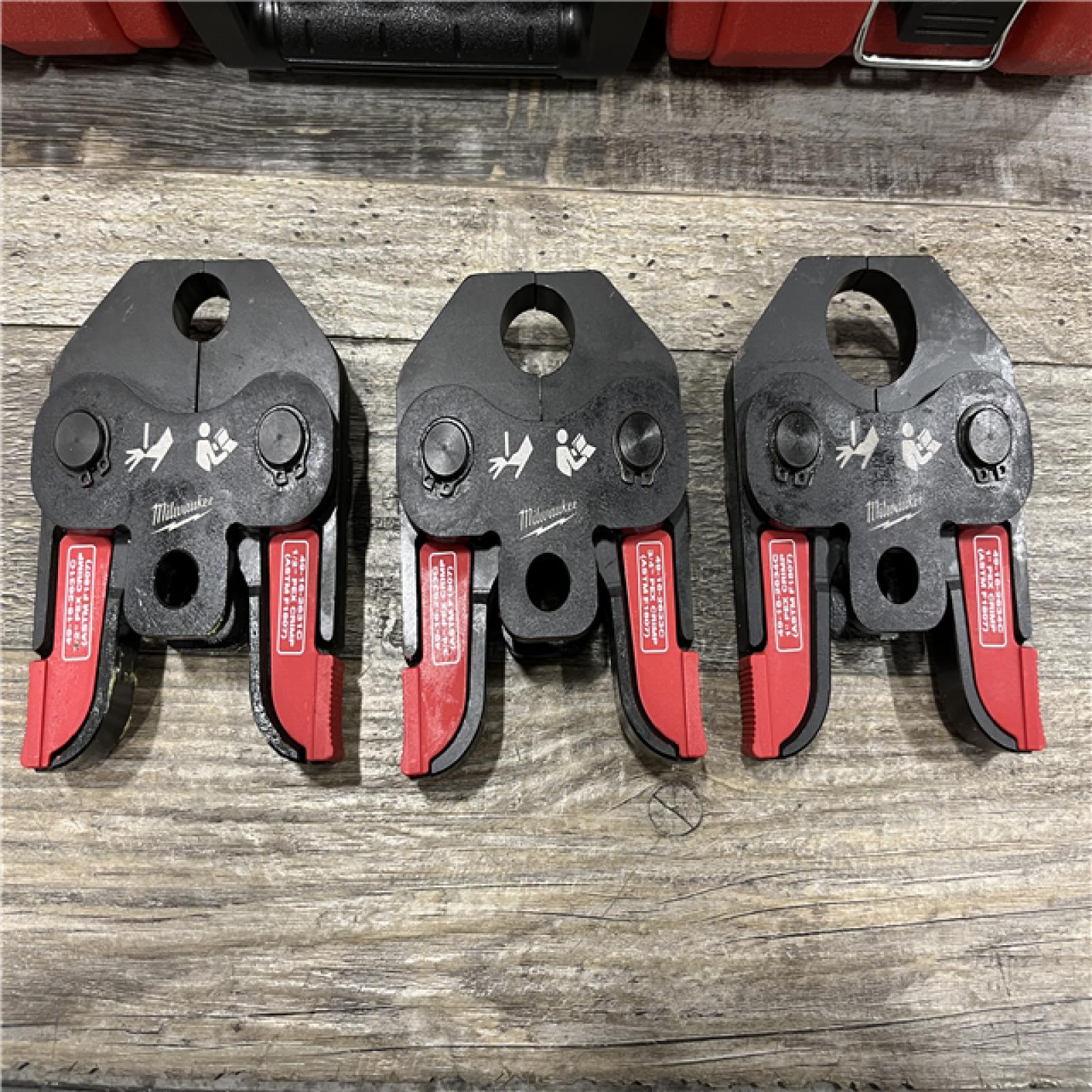 AS-IS Milwaukee 18V Lithium-Ion Cordless Short Throw Press Tool with 3 PEX Crimp Jaws Kit