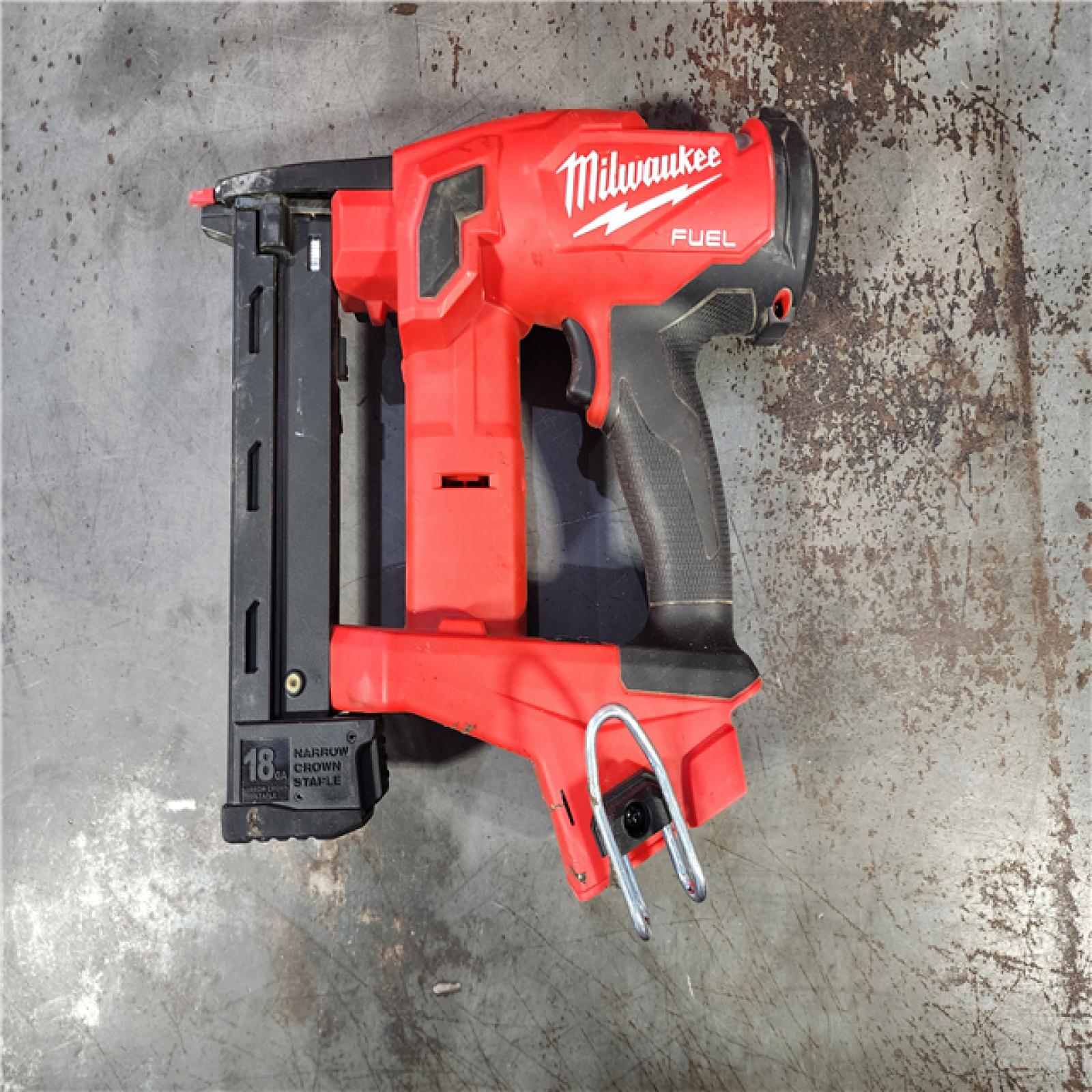 HOUSTON LOCATION - AS-IS M18 FUEL 18-Volt Lithium-Ion Brushless Cordless 18-Gauge 1/4 in. Narrow Crown Stapler (Tool-Only)