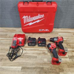 HOUSTON LOCATION - AS - IS Milwaukee 2 Tool Combo Kit W/ (2) Battery & Charger