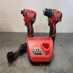 AS-IS- M12 12-Volt Lithium-Ion Brushless Cordless Subcompact Drill and Impact Driver Combo Kit W/2 Batteries and Bag (2-Tool)