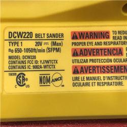 AS-IS DEWALT 20V MAX* XR Brushless Cordless Belt Sander (Tool-Only)