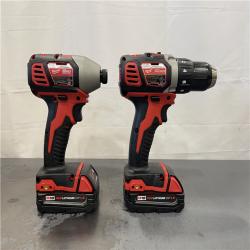 AS-IS- Milwaukee 18V Cordless Brushed 2-Tool Drill/Driver and Impact Driver Kit