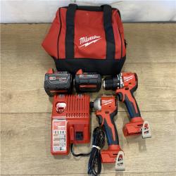 AS-IS Milwaukee 18-Volt Lithium-Ion Brushless Cordless Compact Hammer Drill/Impact Combo Kit