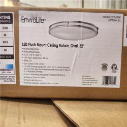 Phoenix NEW EnviroLite LED 32.3 inch Brushed Nickel Flush Mount Ceiling Light Pallet 28-Lights (SEALED)